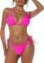 ZAFUL Women's Triangle Bikini Floral String Bikini Set Two Piece Swimsuit Bathing Suits Mediun