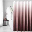 Gibelle Burgundy Fabric Shower Curtain, Ombre Shower Curtains for Bathroom, Waffle Weave Textured Shower Curtain Set with Hooks, Water Repellent and Machine Washable, 72 x 72