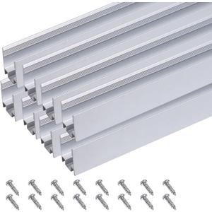 Shine Decor 3.3FT/1M Aluminum Track Channel Mounting Bracket, for 8x16mm and 7x14.5mm LED Mini Neon Rope Lights, Pack of 8