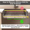 Kitchen Sink Grid and Sink Protectors, 26-1/16" x 14-1/16" Stainless Steel Material Sink Grate for Bottom of Kitchen Sink Rack Accessories with Rear Drain for Single Bowl Sinks, Scratch Prevention