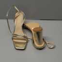 Viciously Vixen Women's Block High Heels Square Toe Heeled Sandals Ankle Strap Shoes 8