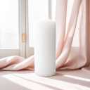 White Pillar Candle Set - 2 Unscented Decorative,Parties, Large Candles, White Candle Columns, Column Candles Clearance or Kwanzaa, 2.4" x 6" (2PC, 6cmX15cm)