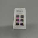 Purple Glitter Acrylic Toenails - Press On, Shiny, False, 24pcs for Women & Girls