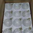 Liliful 24 Pcs Clear Glass Christmas Ball Ornaments 2.36 Inch Glass Christmas Tree Decorations Xmas Tree Hanging Balls Ornaments Decoration for Trees Xmas Holiday Party Decor Gift