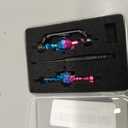 RC Front Rear Axles Upgrades Part for 1/30 SCX30 Chev rolet K10/Jeep Wrangler JLU 4X4/F0rd Bronco 4X4,AXI-2260T1/AXI-2261T2/AXI-2048T1,w/Steering Knuckles Weight,Colorful(Blue Pink)