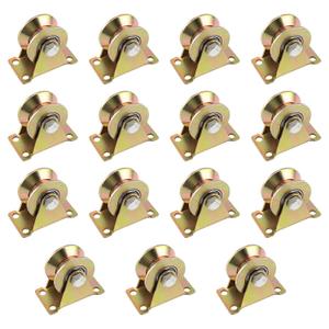LEXININ 15 Pack 2 Inch V Groove Wheel, V Type Groove Wheels Pulley, Rigid Casters for Swing Sliding Gate