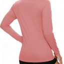 MAGCOMSEN Women's Shirts Long Sleeve 1/4 Zip UPF50+ UV Sun Protection Quick Dry Workout Hiking Athletic Shirts Rash Guard (Pink, S)