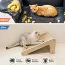 PETKARAY Cat Scratcher, Sisal Scratching Ramp, L Shape Scratch Pad for Indoor Cats, Kitten Wall Furniture Protector Small