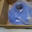 Vesici 2 Pack Extra Large Wide Mouth Funnel 2.5" x 10" Multi Purpose Filling Funnel Plastic Reusable for Water Softener Resin Tanks Carbon Media Jar Filling Use (Blue)