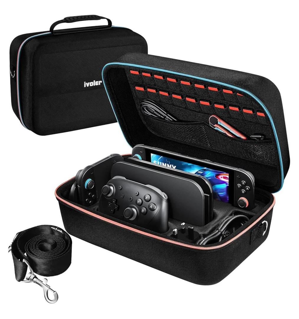 ivoler Carrying Storage All in One Case for Nintendo Switch 2 (2025),Portable Travel All Protective Hard Messenger Bag Soft Lining 20 Games for Switch 2 Console Pro Controller Accessories Black ivoler Carrying Storage All in One Case for Nintendo Switch 2 (2025),Portable Travel All Protective Hard Messenger Bag Soft Lining 20 Games for Switch 2 Console Pro Controller Accessories Black
