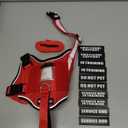 Service Dog Vest Harness and Leash Set+10 Patches,No Pull&Adjustable Reflective Dog Harness with Soft Padded Handle for Training/Everyday,Fit Small/Medium/Large/Extra-Large Dogs(Red XL)