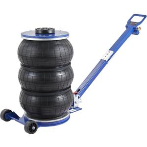 VEVOR Air Jack, 5 Ton/11000 lbs Triple Bag Air Jack, Airbag Jack with Six Steel Pipes, Lift up to 18.5 inch/470 mm, 3-5 s Fast Lifting Pneumatic Jack, with Adjustable Handle for Car, Garage, Repair