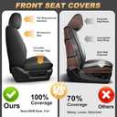AOMSAZTO Seat Covers Fit for Ford F150 2009-2024 2025 2026 - F250/F350/F450 2017-2024 2025 2026 Full Set Faux Leather Waterproof Truck Car Seat Covers (5 Seats, Black)