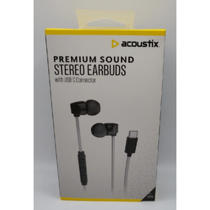 Acoustix Premium Sound Stereo Earbuds With Lightning USB C Connector