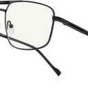 Reading Glasses for Men Square Double Bridge Blue Light Blocking Computer Readers (Black)