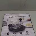 10" Pro Chicken Shredder Tool Twist Large for Kitchen, BPA-Free Food-Safe Meat Grinder, Visible Chicken Breast Meat Shredder with Strong Anti-Slip Bottom & Ergonomic Handle, Black