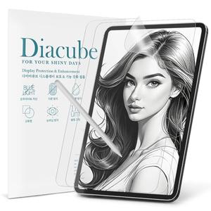 Diacube [2 Pack Paperfeel Screen Protector For iPad Pro 11 inch M5 (2025) / M4 (2024), Anti-Glare Matte PET Film for Drawing and Writing Like on Paper, High Touch Sensitivity, Easy Installation