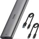 SSK NVMe SATA SSD Enclosure, Tool-Free M.2 NVME to USB Adapter USB C 3.2 Gen 2 10Gbps 6Gbps SATA M-Key / B+M Key External SSD Reader with UASP Trim, for 2230 2242 2260 2280 SSDs