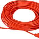 Amazon Basics 100 Foot 3-Prong Vinyl Indoor/Outdoor Extension Cord, Long Power Cord, Grounded Plug for Safety, Moisture Resistant, 10 Amps, 1250 Watts, 125 VAC, Orange