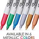 Sharpie Metallic Fine Point Permanent Marker, Gold, 4 Count