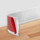 Flexible Baseboard Molding Trim 6" x 100 ft, Self-Adhesive Vinyl Wall Base Cove Base, Peel and Stick Rubber Wall Base Molding Trim - White