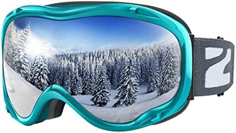 ZIONOR Lagopus B1 Ski Goggles OTG Anti fog Snow Goggles UV Protection Snowboard Goggles for Men Women Adult Youth, One Size