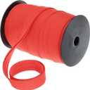 MECCANIXITY 1 Inch Double Fold Bias Tape Polyester Continuous Bulk Bias Tape for Sewing,Seaming Quilting Hemming Binding Crafts (Red 55 Yards)