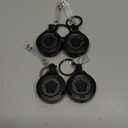 MNGARISTA Upgraded Heavy Duty Retractable Keychain with Belt Clip, 10 OZ Retraction, 31.5" Stainless Steel Cord Key Chain, 3K Carbon Fiber ID Badge Reel Holder with Badge Strap and Key Ring, 4 Pack