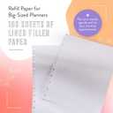 Happy Planner Plans + Notes Planner Refill Paper, 100 Sheets of Lined Refill Paper for Journals, Big Size