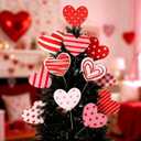 Kathfly 36 Pcs Valentine's Day Tree Decorations Large St Patrick's Day Easter Tree Picks Ornament Heart Colorful Eggs Shamrock Gold Coins Horseshoe Ornaments for Home Spring Party Decor