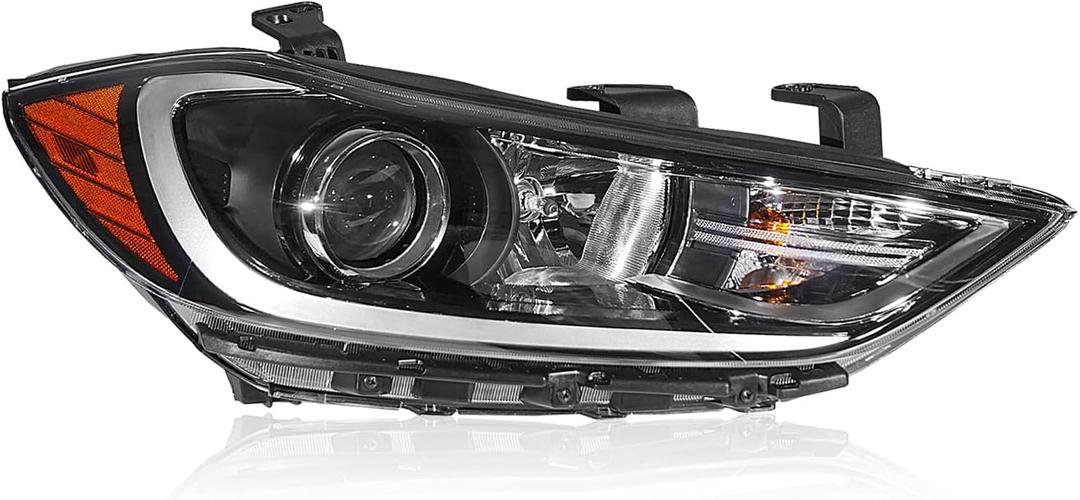TODO Headlight Assembly Compatible with 2017 2018 Elantra | Right Passenger Side