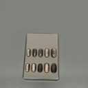 Glamnetic Press On Nails - Galactic | Short Round Shimmery Pewter Glittered Nails with a Glaze Finish | 12 Sizes - 30 Nail Kit with Glue