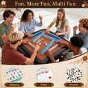 Drydiet Vegan Leather Mahjong Mat 31.5" Reversible Mahjong Mat for Table