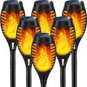 Solar Lights Outdoor, Solar Torch Light with Flickering Flame for Garden Decor, 20.5'' Small Size Solar Powered Garden Lights, Waterproof Flame Torches for Outside Patio Pathway Yard Decorations