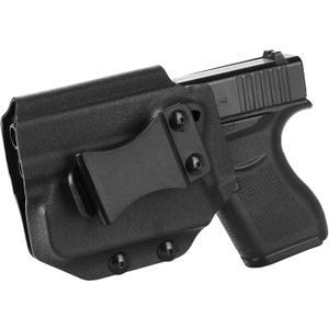 IWB Kydex Light Holster Compatible with Glock 43X MOS w/Streamlight TLR-6, Friction Retention Level I Holder, Optic Cut Belt Carry, Black