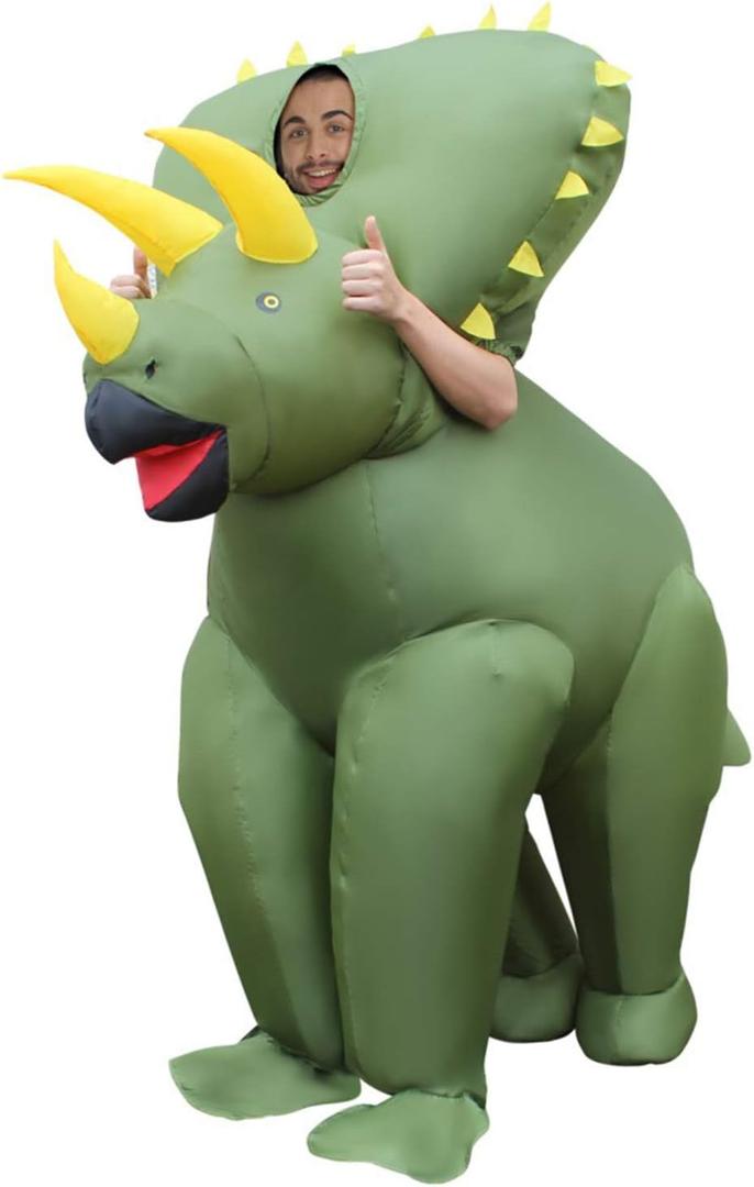Morph Inflatable Triceratops Costume Adult, Inflatable Dinosaur Costume Triceratops, Triceratops Inflatable Costume Adult