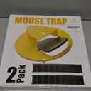 Pack 2 Bucket Lid Mouse Rat Trap, Mouse Catching Tool, Trap Door Style, Multi Catch, Auto Reset, Indoor Outdoor, 5 Gallon Bucket Compatible (Lemon)