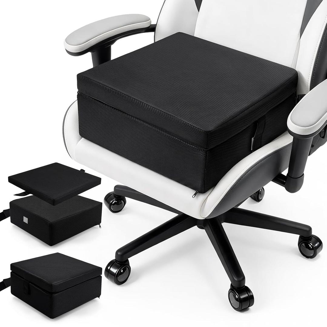 Adjustable Adult Booster Seat, 6" Extra Thick Car Booster Seat Cushion