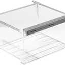 W11162443 W11046494 W11162446 Refrigerator Fridge Crisper Drawer Pan Fridge Meat Pan Bin Upper Humidity Control Drawer Compatible with Whirlpool Maytag Refrigerator Replacement Parts