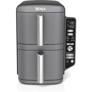 Ninja Air Fryer DoubleStack XL, 10 Qt, 6-in-1, Deep Grey, SL401
Air fry, broil, roast, bake, reheat, dehydrate, Cooks 4 foods at once, Fits 5 lb chicken