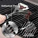 GRILLART Grill Brush for Outdoor Grill Bristle Free - Safe BBQ Grill Cleaner Brush - 18" BBQ Brush for Grill Cleaning Kit -Stainless Grill Cleaning Brush BBQ Grill Accessories Tools- Gifts for Men Dad