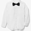 LOLANTA Boys Dress Shirts Button Down Shirt Long Sleeve Boys Kids Shirts and Tie Sets Solid Color Uniforms 2-13 Years