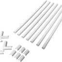 Legrand Wiremold C110S Cordmate 108 Inch 17 Piece Cord Cover Kit, Organizer for Wall, Holds 1 Cord or Cable, Sustainable Packaging, White (1 Pack)