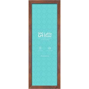 LaVie Home 5x15 Picture Frame Brown Poster Frame, Stable and Sturdy Frame and Polished Plexiglass, Horizontal and Vertical Format of The Walls 1 Pack