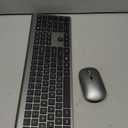 Wireless Keyboard and Mouse Combo, Full Size Keyboard and Mouse, Long Battery Life, Optical Mouse, 2.4G Lag-Free Cordless Mice Keyboard Set Ultra Slim Design for Computer, Laptop, PC, Mac, Windows (Gray Black)