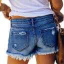 MIFOCAL Women's Ripped Denim Jean Shorts High Waisted Cotton Ladies Shorts, X-Large