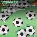 Faccito 8 Pcs Sports Party Banners Sports Theme Party Hanging Decorations Paper Garland for Teens Balls Birthday Baby Shower Home Classroom Supplies Decor(Soccer)