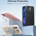 ESR for iPhone 16 Pro Max Case, Silicone Case with Stand,Compatible with MagSafe,Built-in Camera Stash Stand, Magnetic Phone Case for iPhone 16 Pro Max, Cloud Series, Light Tan