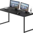 SHW Mission 55-Inch Home Office Computer Desk, Black
