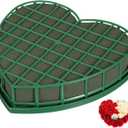 YARNOW Heart Shaped Floral Foam with Base and Suction Cup, 7. 9 X 7. 5 Inch, Car Floral Arrangement Foam for Wedding Party and Vehicle Decoration